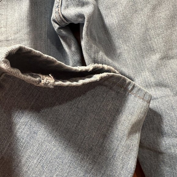 Vintage Levis 505 Regular Fit Jeans 33x32 27.5" Distressed Red Tab - Picture 10 of 16